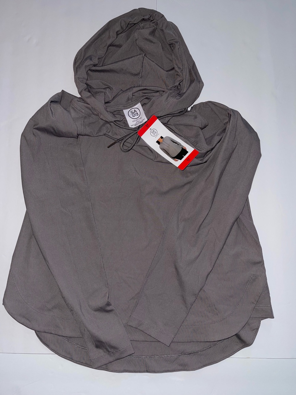 Sage collective ribbed hoodie